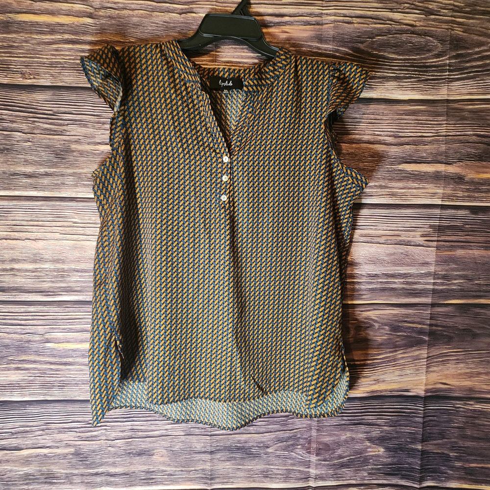 Chic Black and Gold Blouse by Spade